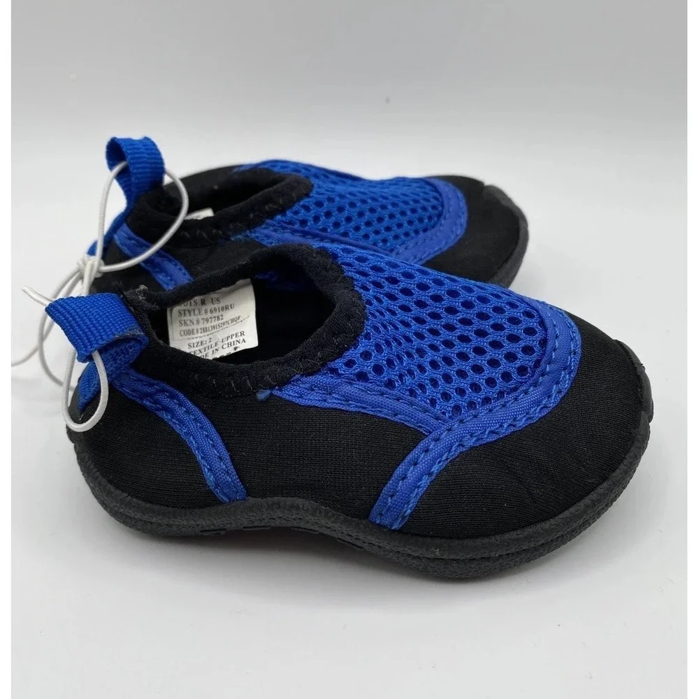 Koala Kids Toddler Blue and Black Slip-On Water Shoes Size 2 NWOT